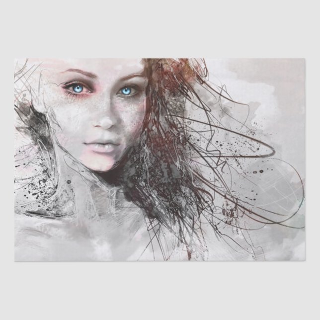 Painting of Beautiful Women Tissue Paper (Front)