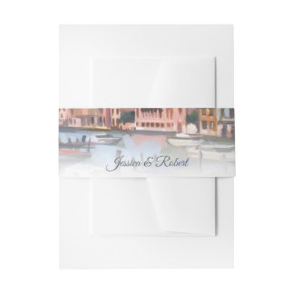 Painting of Canal Grande, Venice, Italy Invitation Belly Band