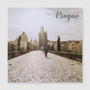Painting of Charles bridge in Prague on sunrise