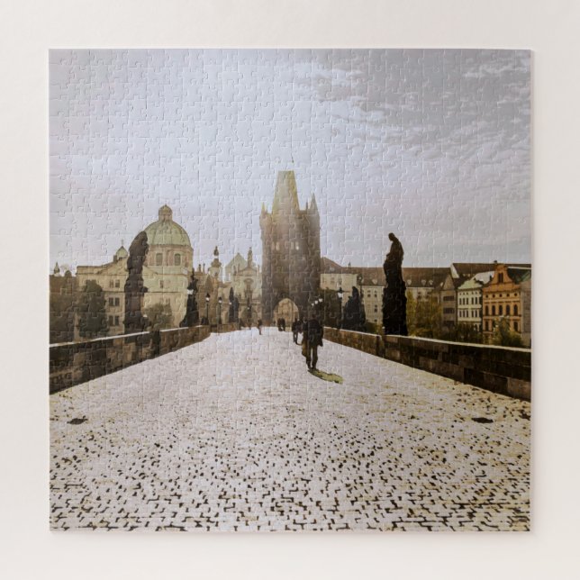 Painting of Charles bridge in Prague on sunrise Jigsaw Puzzle (Vertical)