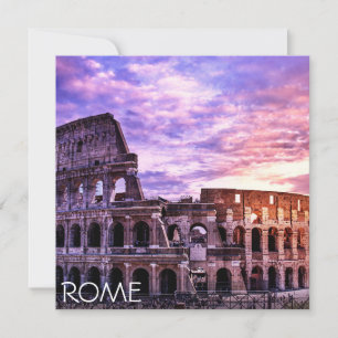 Painting of Colosseum in Rome at sunset