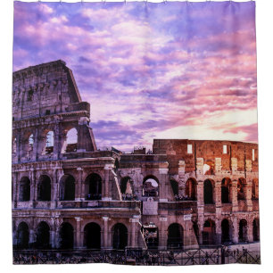 Painting of Colosseum in Rome at sunset