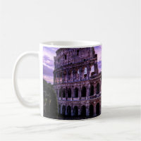 Painting of Colosseum in Rome at sunset
