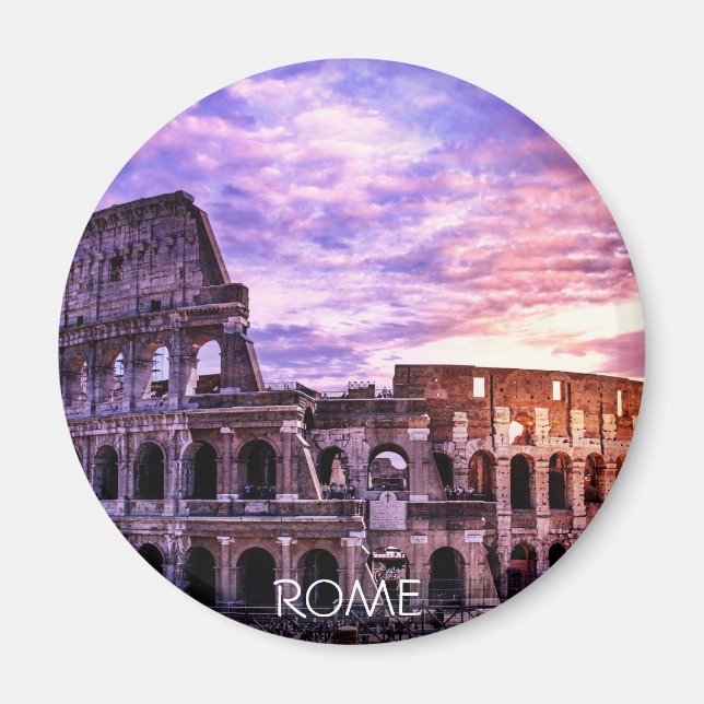 Painting of Colosseum in Rome at sunset Magnet (Front)