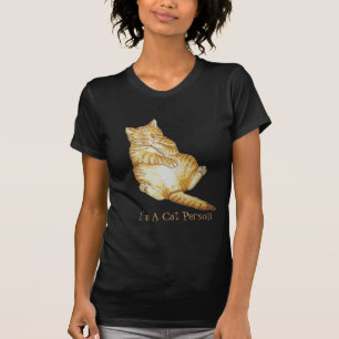 painting of cute cat sleeping ginger kitten T-Shirt