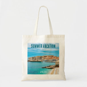 Painting of Dubrovnik beach Tote Bag