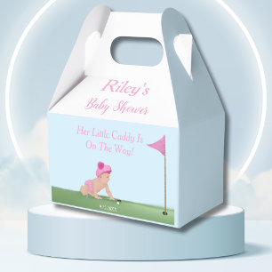 Painting Of Golf Baby Girl Sweet Caddy Baby Shower Favor Box