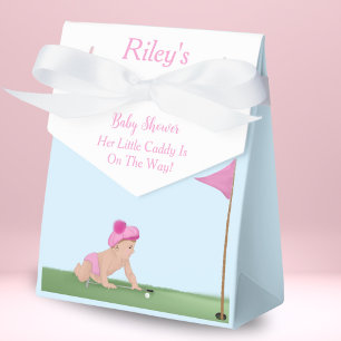 Painting Of Golf Baby Girl Sweet Caddy Baby Shower Favor Box