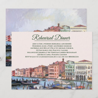 Painting of Grand Canal | Rehearsal Dinner Invitation