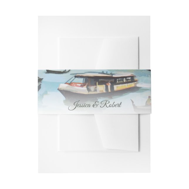 Painting of Grand Canal, Venice, Italy Invitation Belly Band (Front Example)