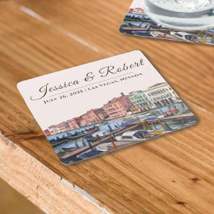 Painting of Grand Canal, Venice, Italy Square Paper Coaster