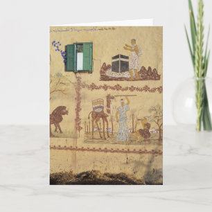 Painting of Hajj or Umra on Village Wall Card