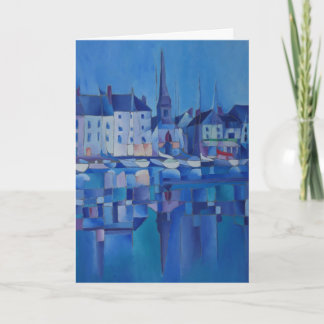 Painting of Honfleur - Normandy - France - Card