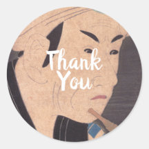 Painting of Japanese Kabuki Actor Thank You