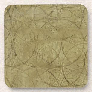 Painting of Linked Circles by Jennifer Goldberger Coaster
