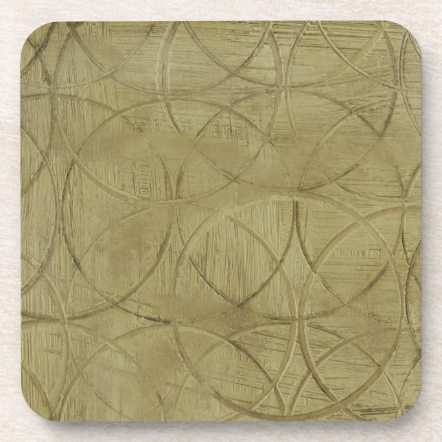 Painting of Linked Circles by Jennifer Goldberger Coaster (Front)