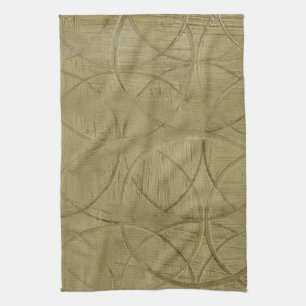 Painting of Linked Circles by Jennifer Goldberger Kitchen Towel