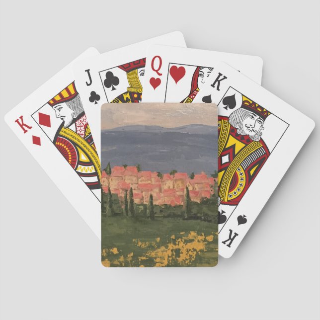Painting of Provence France on Playing  Cards (Back)