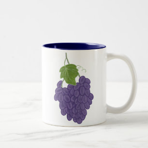 Painting of Purple Grapes Mugs by CherylsArt