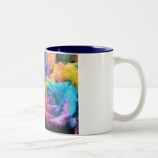 Painting of Rainbow Roses Mug (Right)