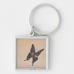 Painting of swallowtail butterfly keychain