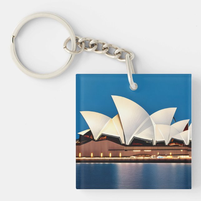 Painting of the Sydney Opera House Keychain (Front)