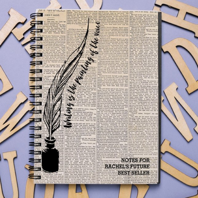 Painting of the Voice - Voltaire Quote Writers Notebook (This inspiring and stylish journal makes the ultimate gift for aspiring and accomplished writers. )
