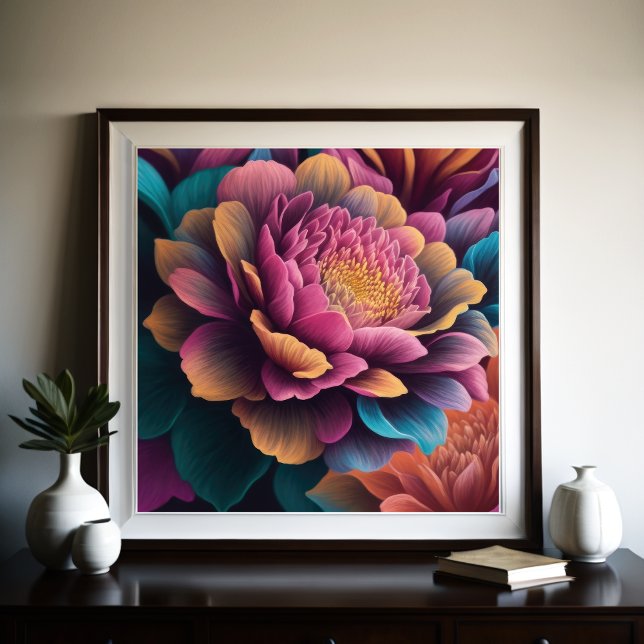 Painting of Upclose Flower Poster (Creator Uploaded)