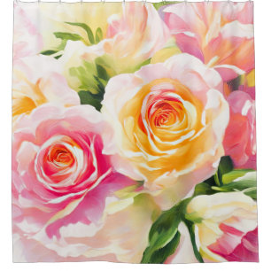 Painting of Yellow and Pink Roses