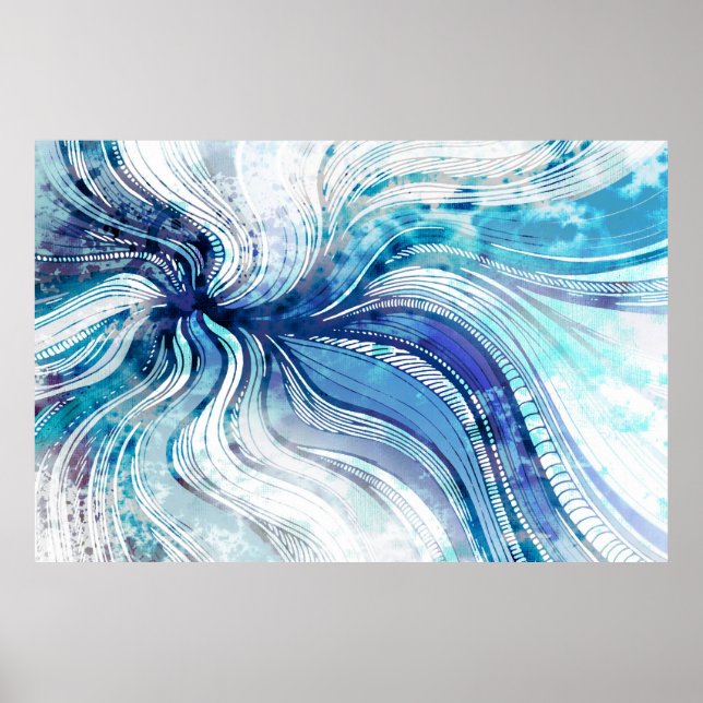 Painting on Watercolor Splatter Texture Poster (Front)