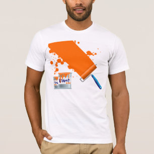 Painting Orange Paint Mens T-Shirt