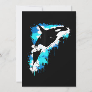 Painting   Orca Whale Watercolor Painting Artful Holiday Card