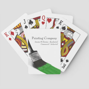 Painting Painter Service Company Brush Green Playing Cards