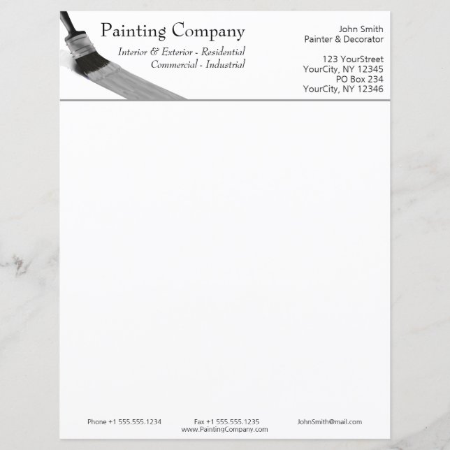 Painting Painter Service Company Brush Grey (Front)