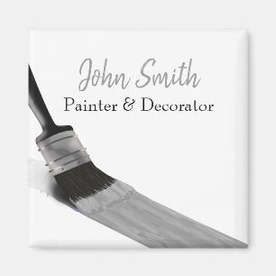 Painting Painter Service Company Brush Grey Magnet