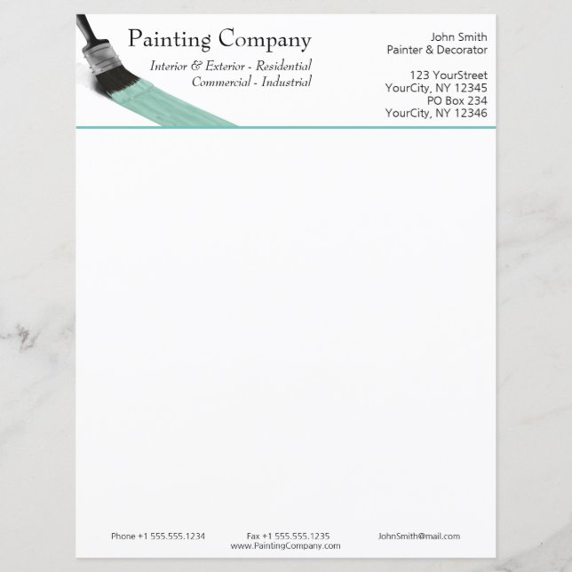 Painting Painter Service Company Brush Pastel Mint (Front)