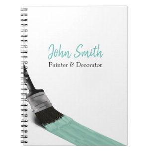 Painting Painter Service Company Brush Pastel Mint Notebook
