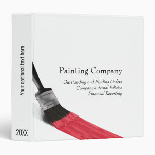 Painting Painter Service Company Brush Red Binder