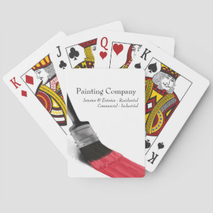 Painting Painter Service Company Brush Red Playing Cards