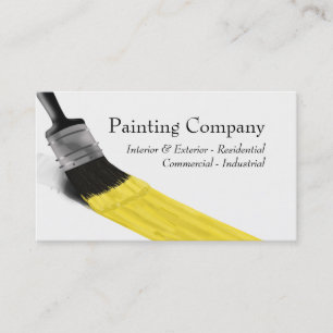 Painting Painter Service Company Brush Yellow Business Card