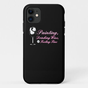 Painting Painting Drinking Wine Feeling Fine iPhone 11 Case
