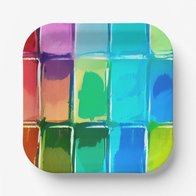 Painting Palette Paper Plate (Front)