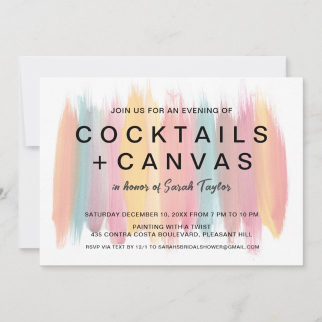 Painting Party Bridal Shower Invitation (Front)