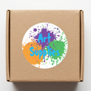 Painting Party Kids Birthday Art Supplies Classic Round Sticker