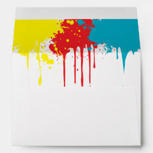 Painting Party Kids Birthday Envelope