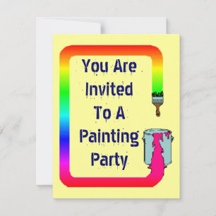 PAINTING PARTY SHOWER OR HOUSEWARMING INVITATION