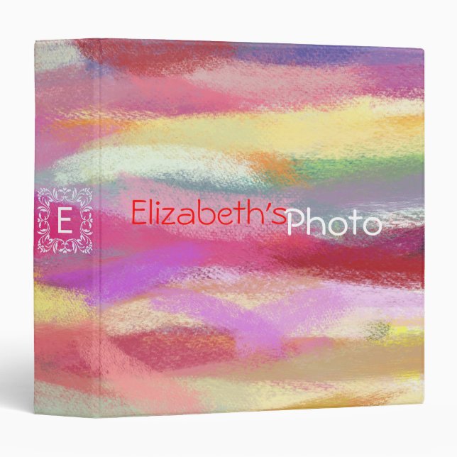 Painting Pastel Abstract Album Photo Binder (Front/Spine)
