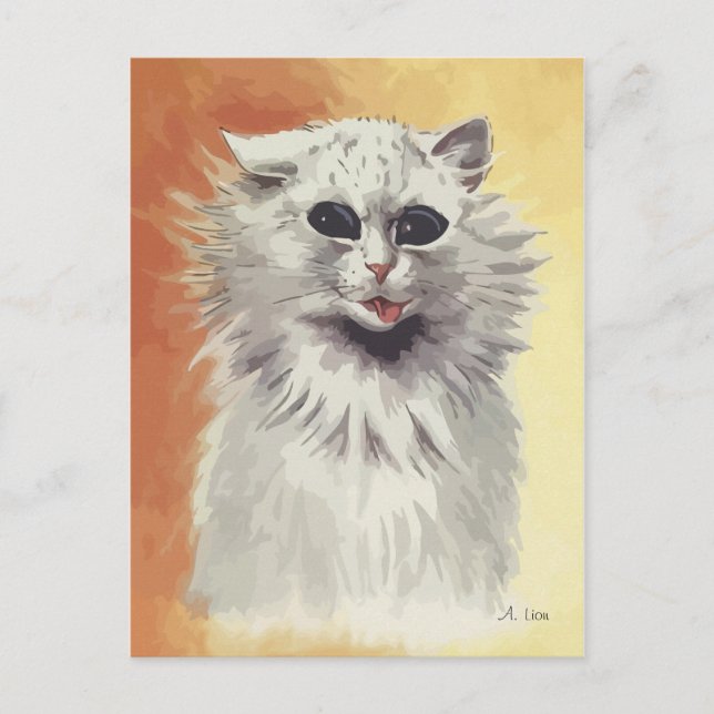 Painting Persian cat n° 1 Postcard (Front)
