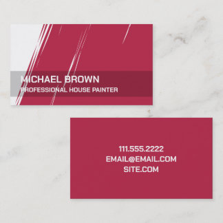 Painting Professional Painter Magenta Business Card