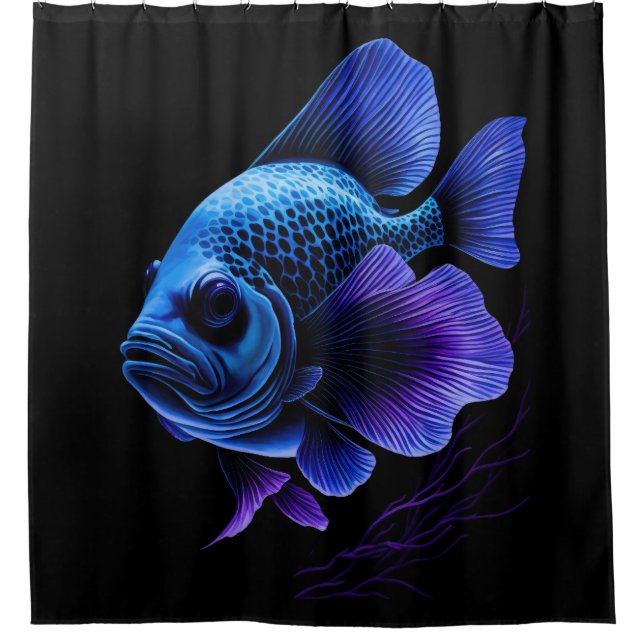 Painting Purple and Blue Fish (Front)